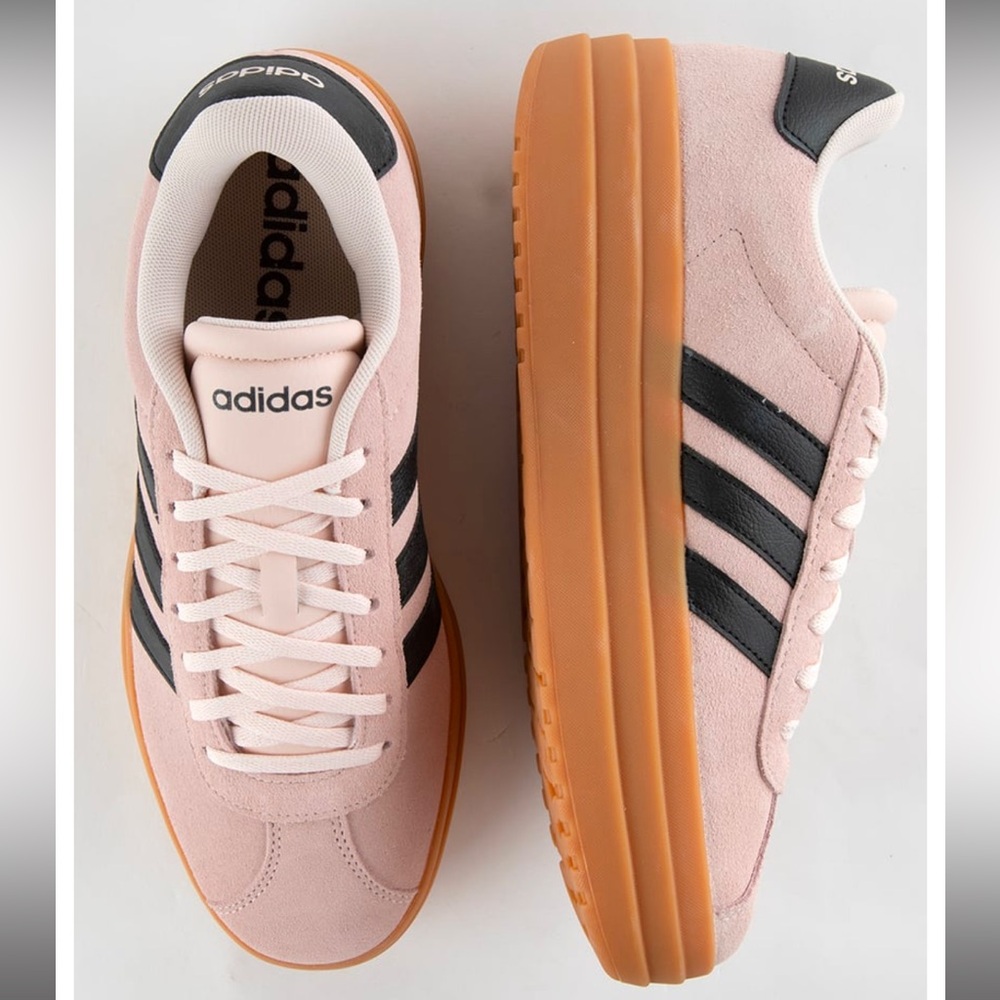 ADIDAS VL Court Bold Wonder Quartz & Core Black Platform Shoes